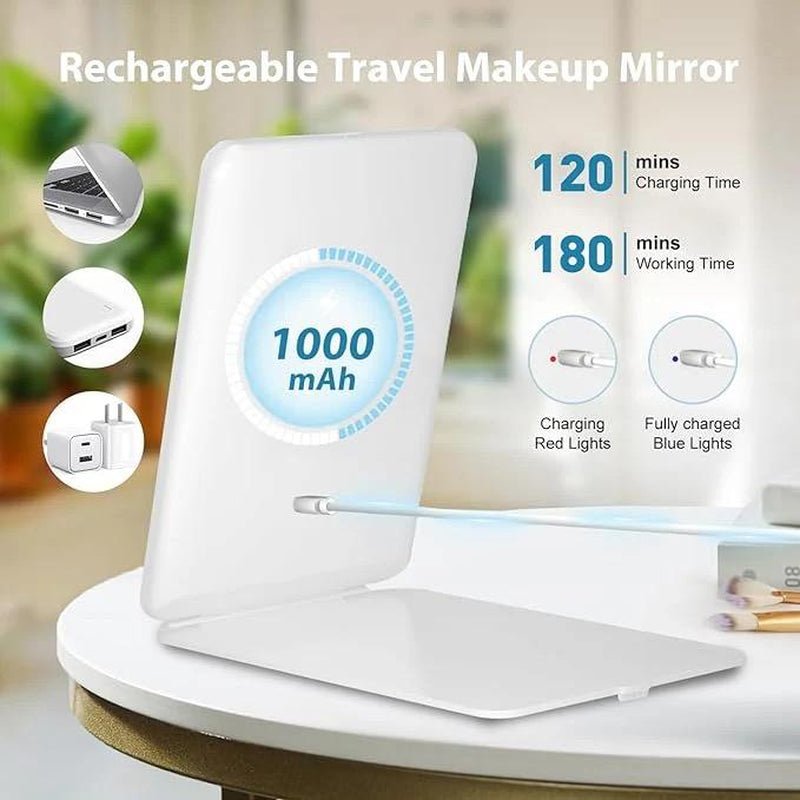 Light Foldable Touch Screen Makeup Mirror Decor Portable Switch - Open Season Industries