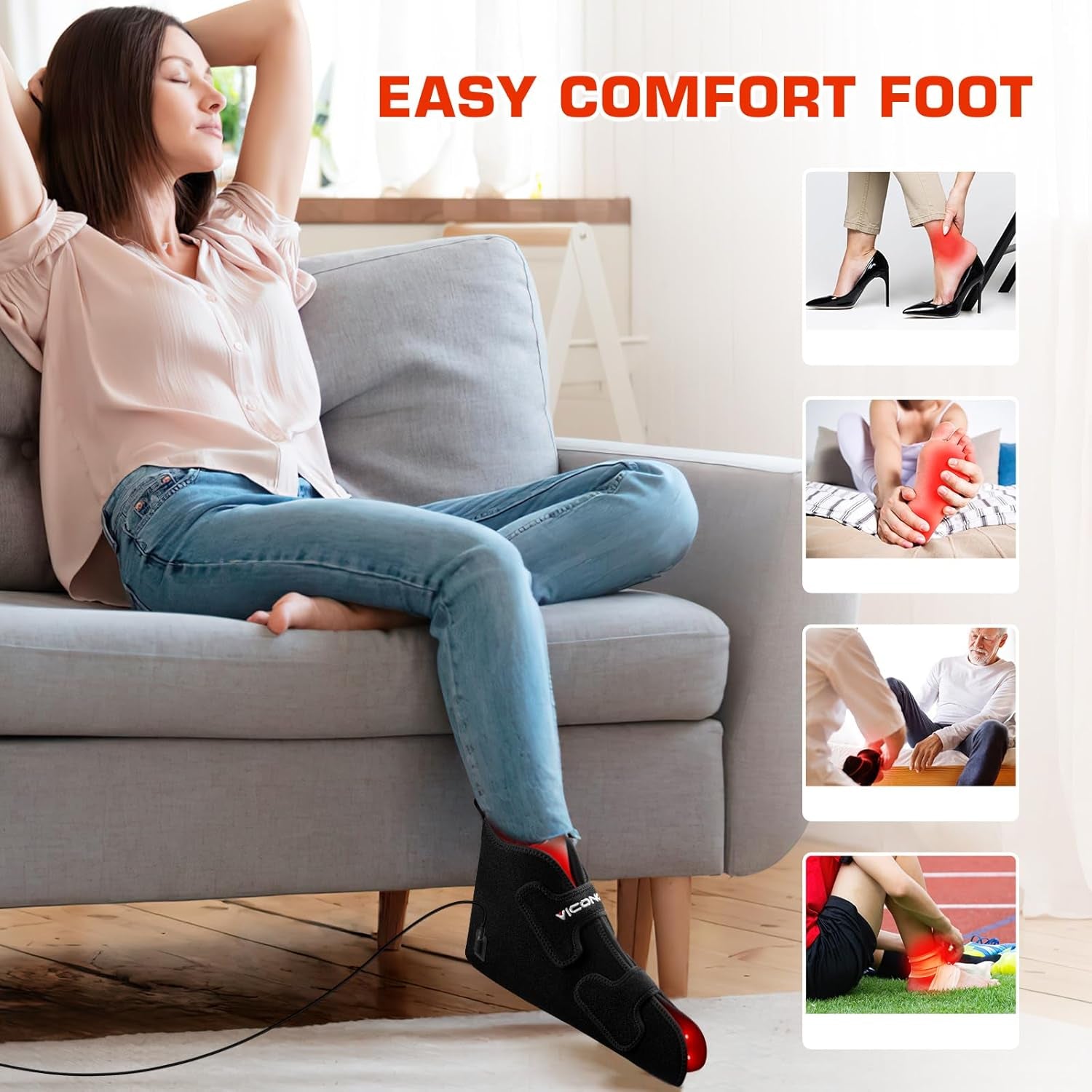 Red Infrared Light Therapy for Feet, Red Light Therapy Shoe Led near Infrared Light Boots - Open Season Industries