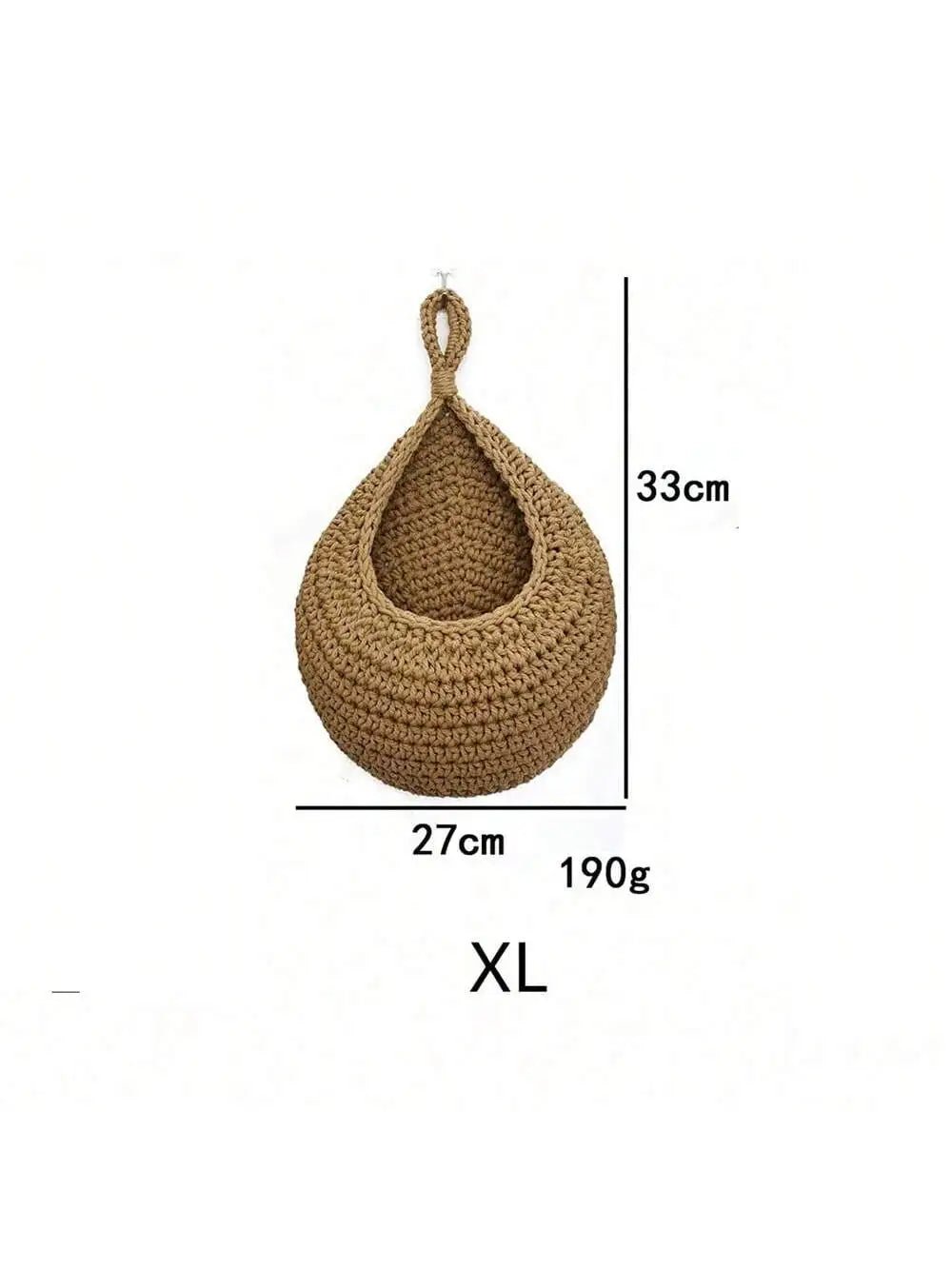 Wall Decor Hanging Basket, Bohemian Woven Basket Planting Planter Container Teardrop Shape Suitable for Vegetables and Fruits - Open Season Industries