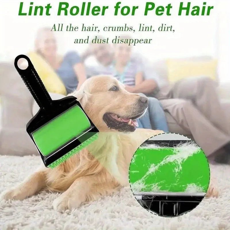 1Set Stick It Roller Handheld Set Pet Hair Remover Roller Kit, Reusable Washable Sticky Lint Roller for Pet Hairs, Carseats - Open Season Industries